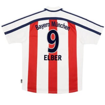 Elber #9 Bayern Munich Away Retro Jersey 2000/01