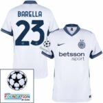 Inter Milan Barella 23 Away 2024/25 Patches UCL UEFA Foundation (Official Printing)