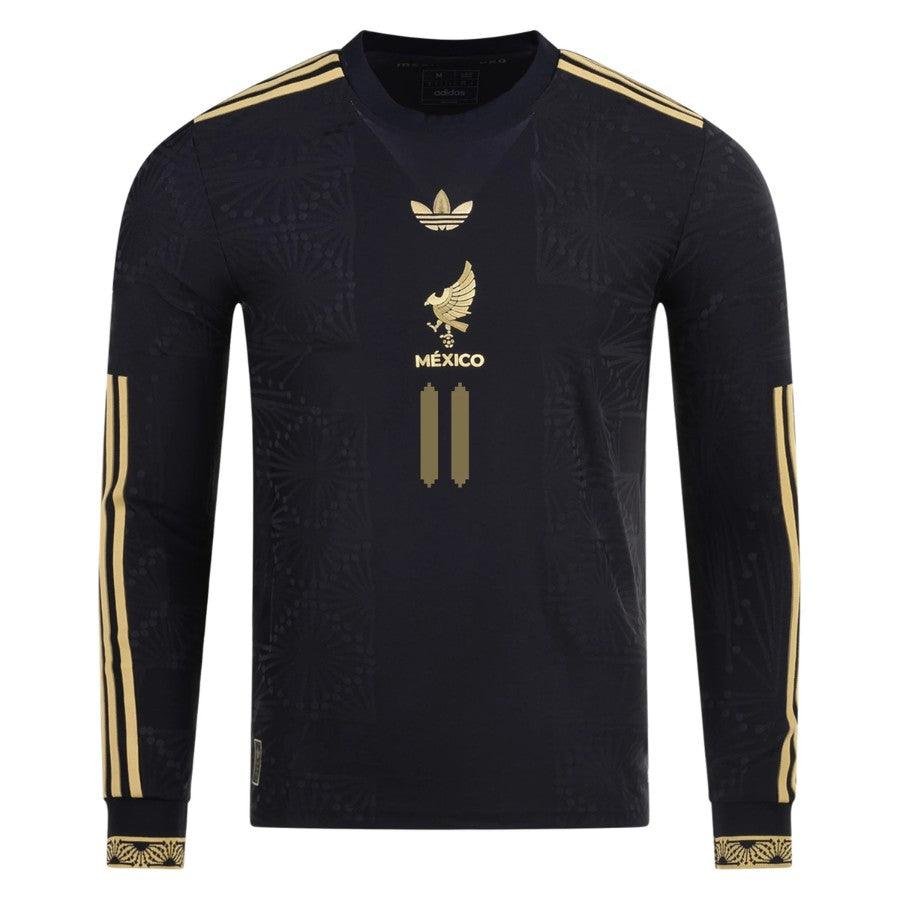 BRINDE-2025-03-21T160528.964.jpg Mexico Santiago Giménez 2025 Special Edition Long Sleeve Authentic Player Third Jersey by adidas - Retro Football Shirt, view 3