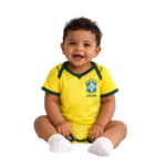 Body Baby Brazil Amarelo/Verde Brasil Word Cup 2026