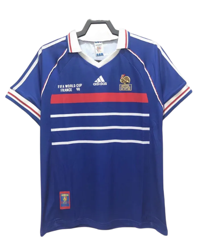 france-1998-i-home-jersey-retro-version-1.png França 1998 I Home – Versão Retro - Retro Football Shirt